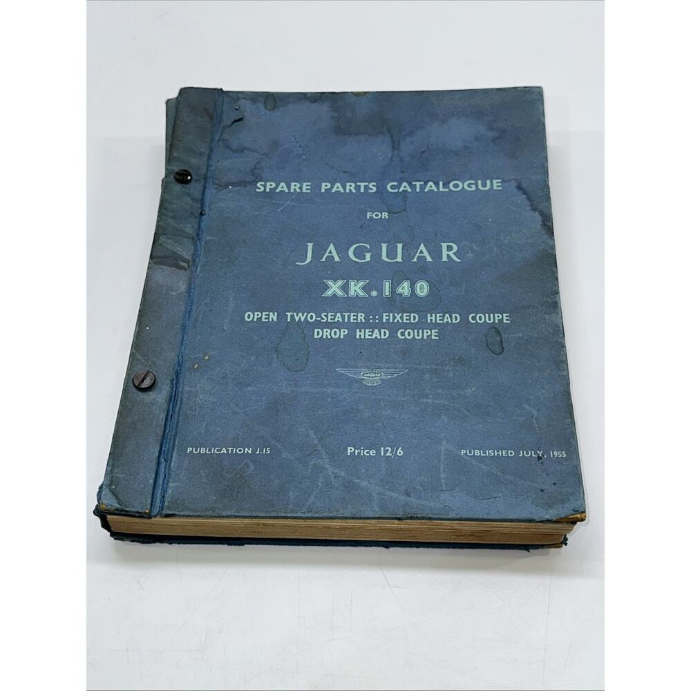 Jaguar XK140 original Spare Parts Catalogue J15 1955 2 seat fixed head drop head